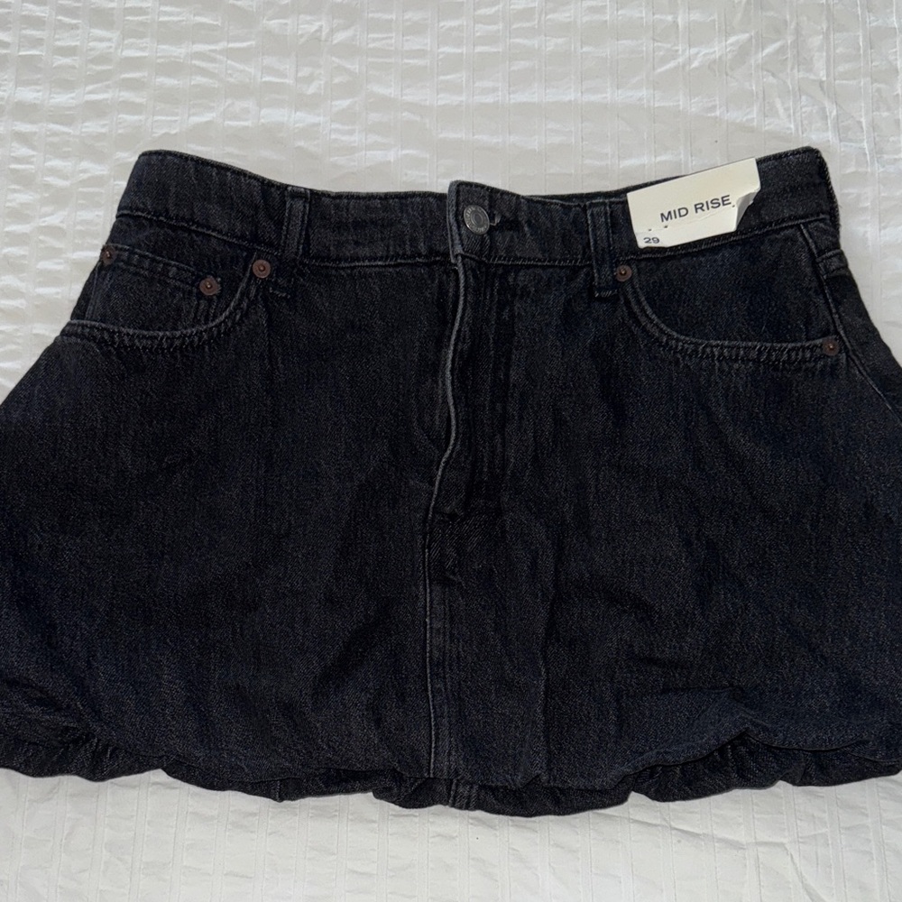 Abercrombie & Fitch Charcoal Denim Skirts - Picture 2 of 10